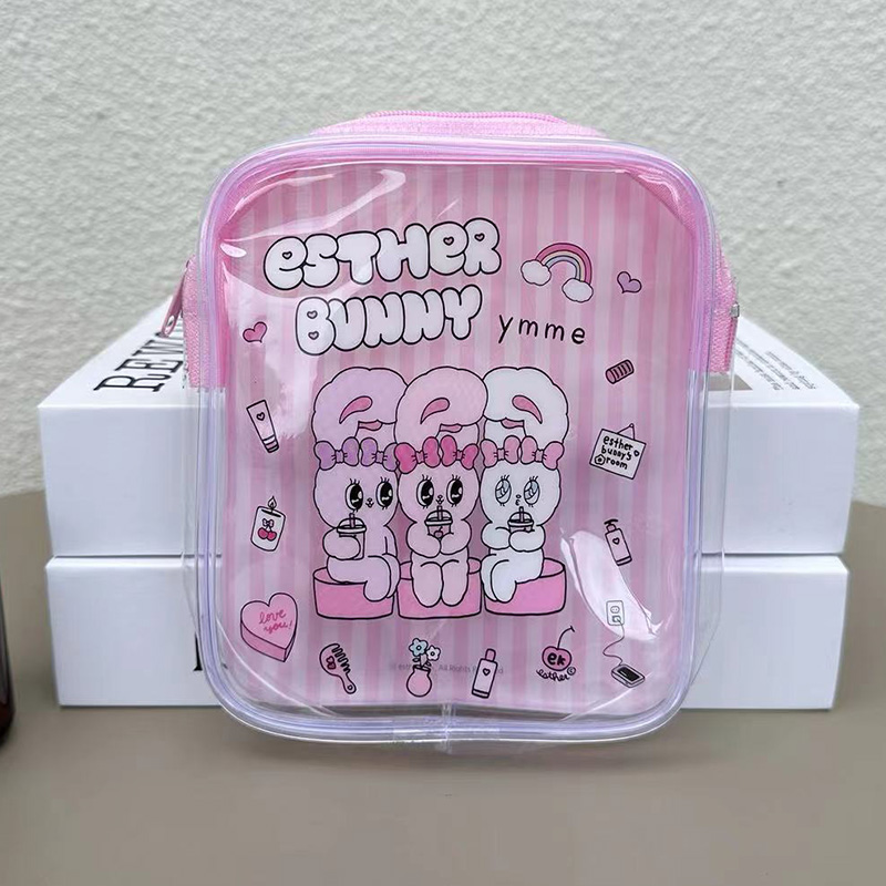 Travel Accessories In Japan - Urocza przezroczysta kosmetyczka z Króliczkiem Esther,