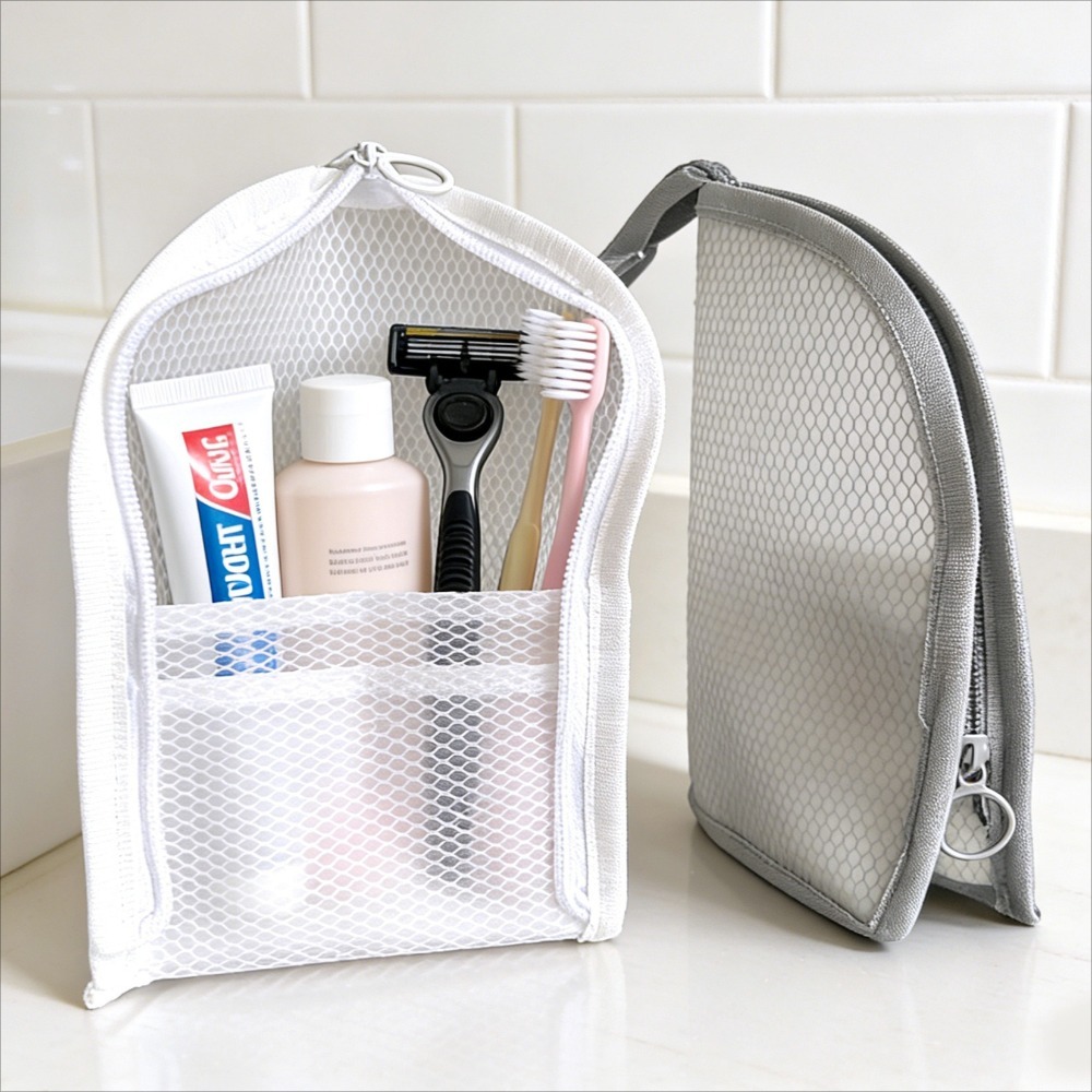 Travel Accessories Organizer - Siatkowa kosmetyczka oddychająca szybkoschnąca stojąca pionowa