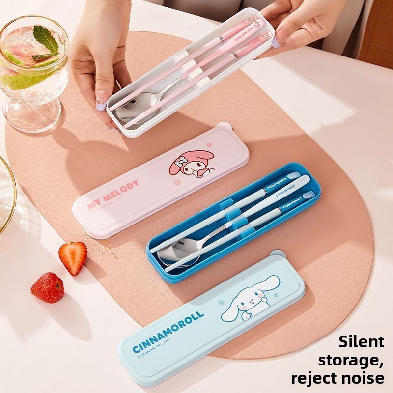 Travel Accessories In Japan - Uroczy Kreskówkowy Zestaw Sztućców z Motywem