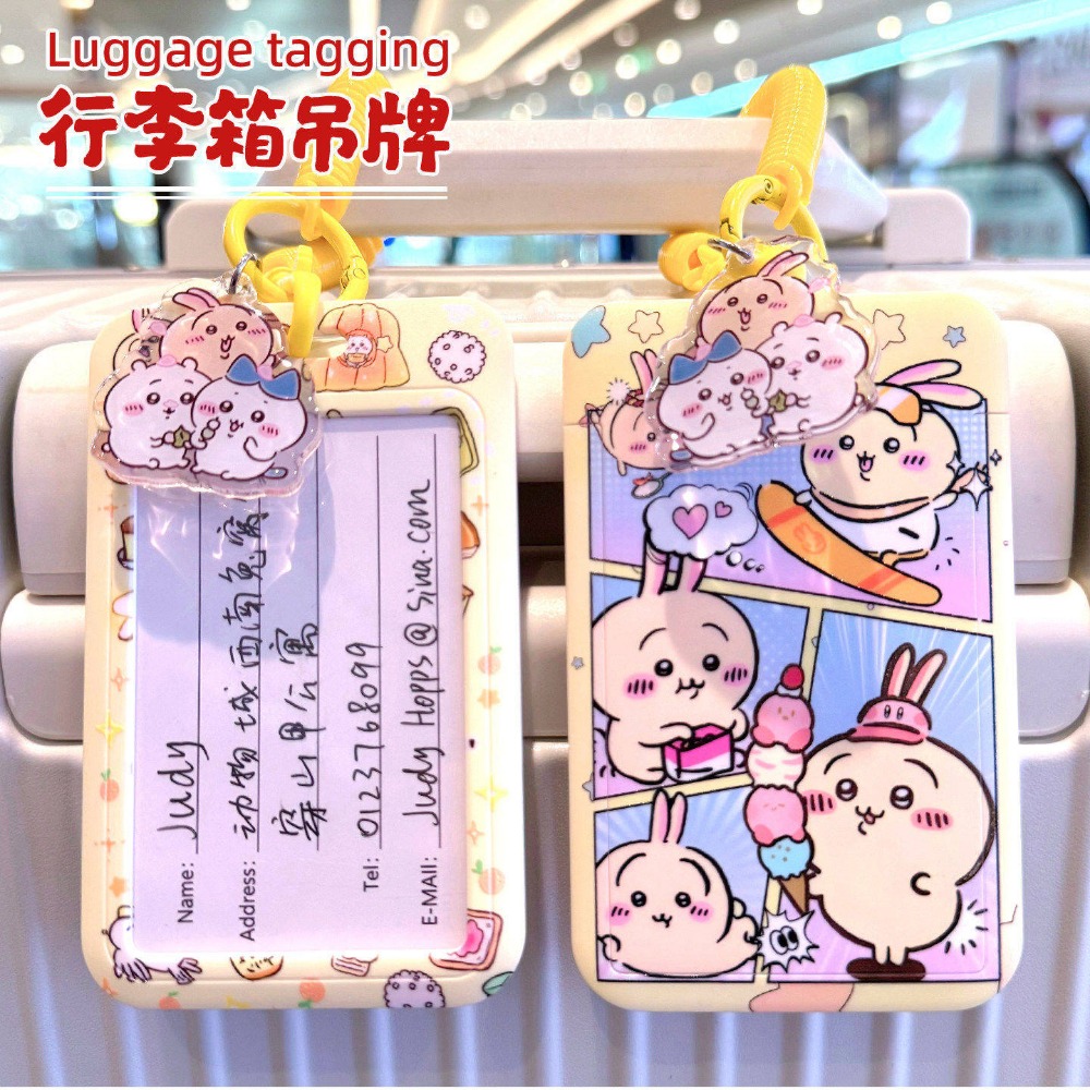 Travel Accessories For Japan Trip - Zawieszka do bagażu Chiikawa ze smyczą,