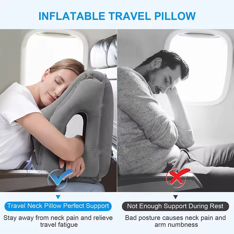 Nadmuchiwana poduszka podróżna – Travel Accessories For Long Haul Flights recenzja i cena