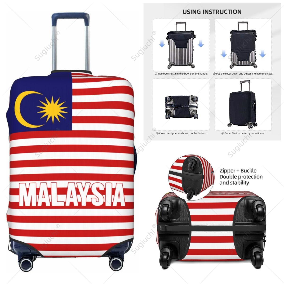 Pokrowiec na walizkę z flagą M – Travel Accessories Malaysia recenzja i cena